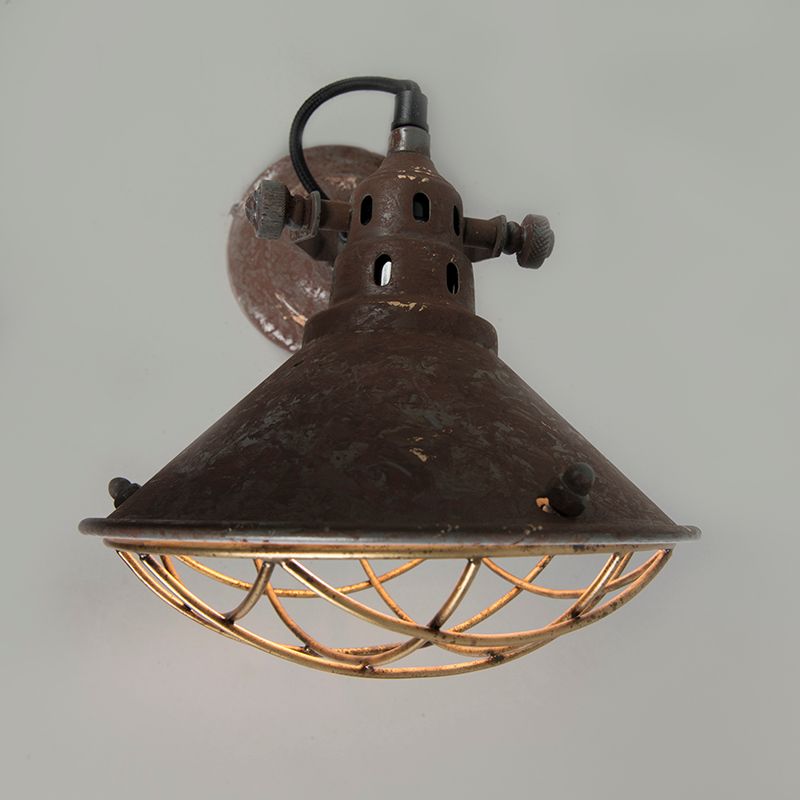 Vintage wand- en plafondlamp bruin kantelbaar - Barrack
