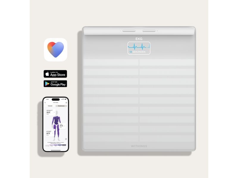 Withings Körperanalysewaage Body Scan Weiss Gesundheitsstation