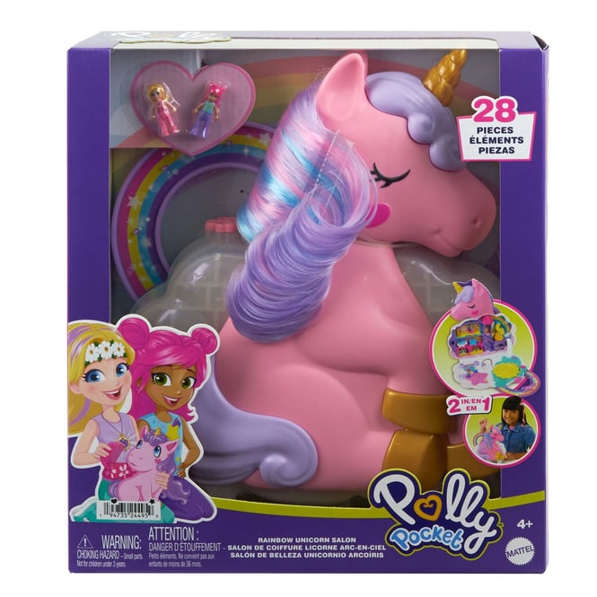 Polly Pocket - Einhorn Haarspiel Schatulle - pink
