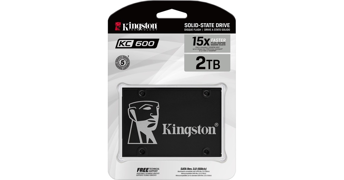KingstonKC600 2048 GB SSD  (Zwart, SKC600/2048G, SATA 600)