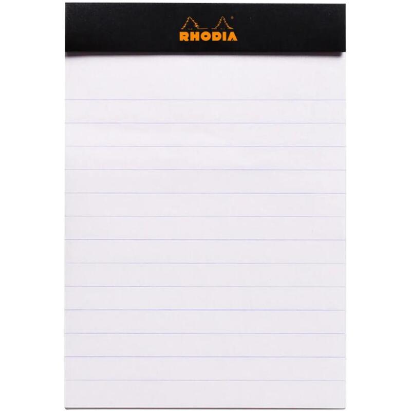 Bloc agrafé N°12 8,5x12 cm 80 feuilles lignées 80 g. - Noir