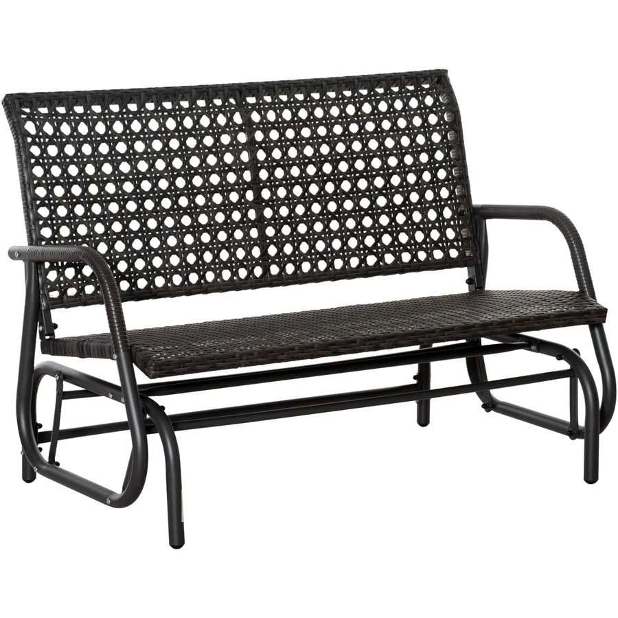 Outsunny Schaukelbank mit 2-in-1-Design dunkelgrau
