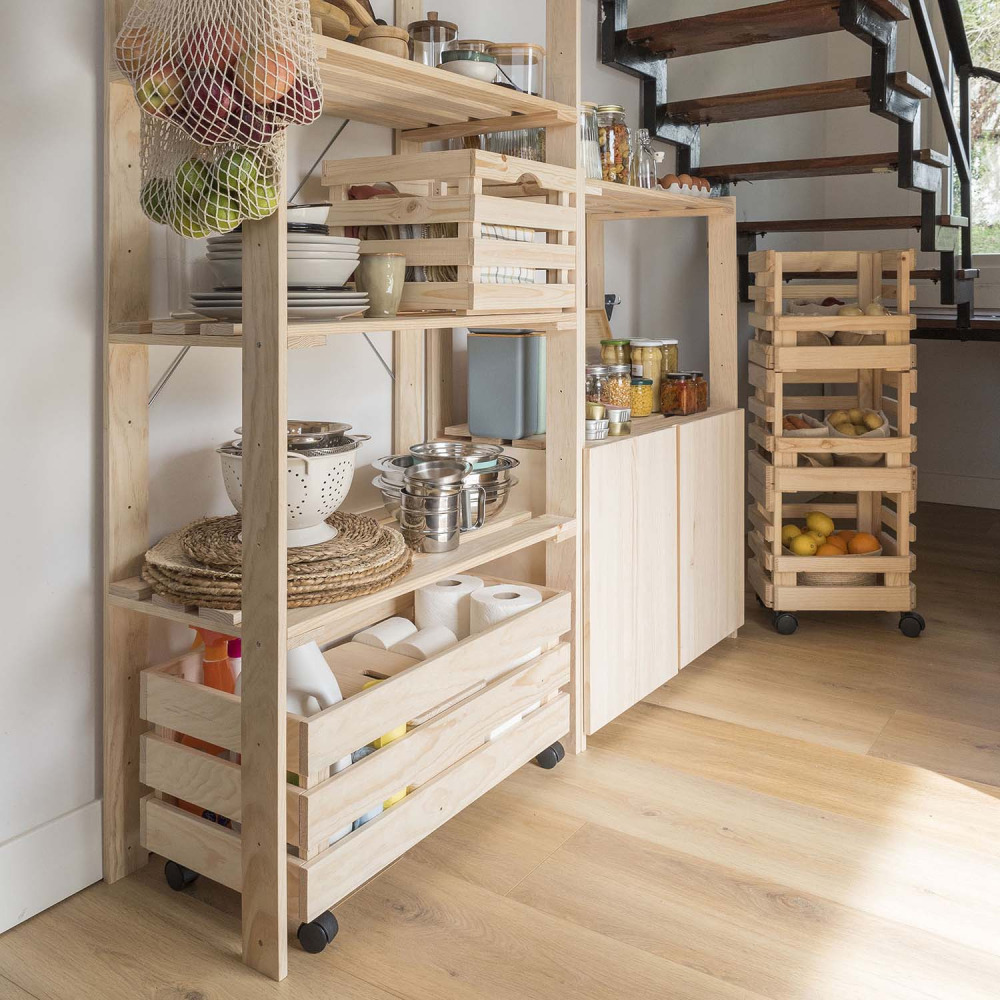 Etagère en pin massif nova 76.5 x 38.5 x 110 cm