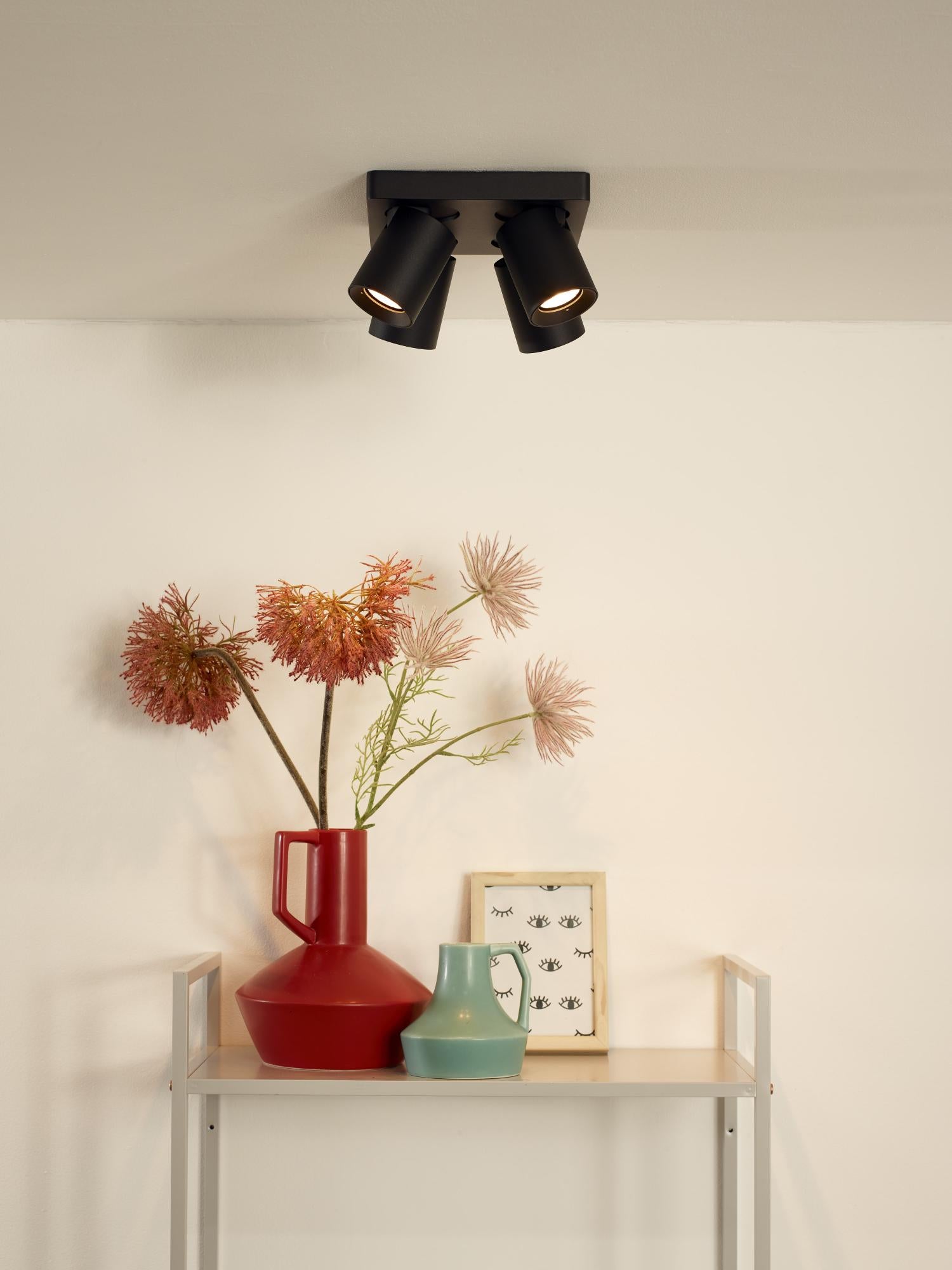 Nigel 4 spot LED zwart