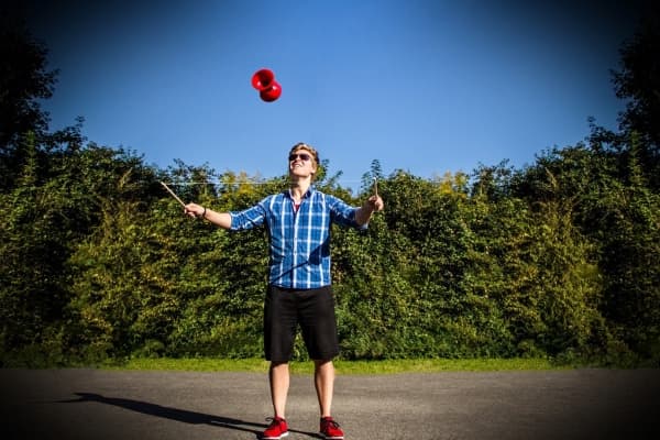Schildkrot for sjonglering SCHILDKROT Diabolo Red