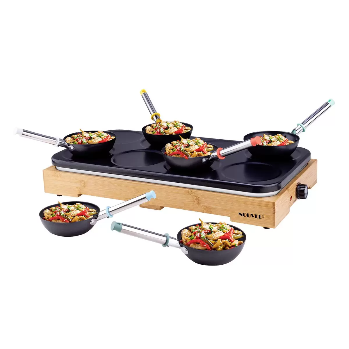 Wok und Crêpes Party Bamboo Braun