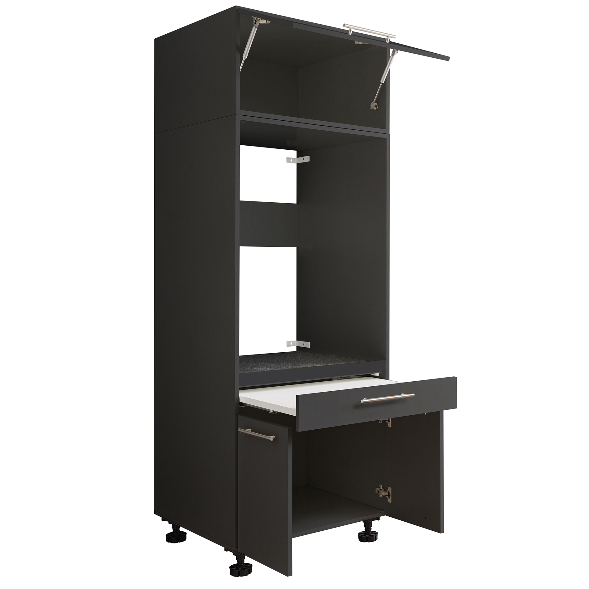 Waschmaschinenschrank - anthrazit - 68 cm breit