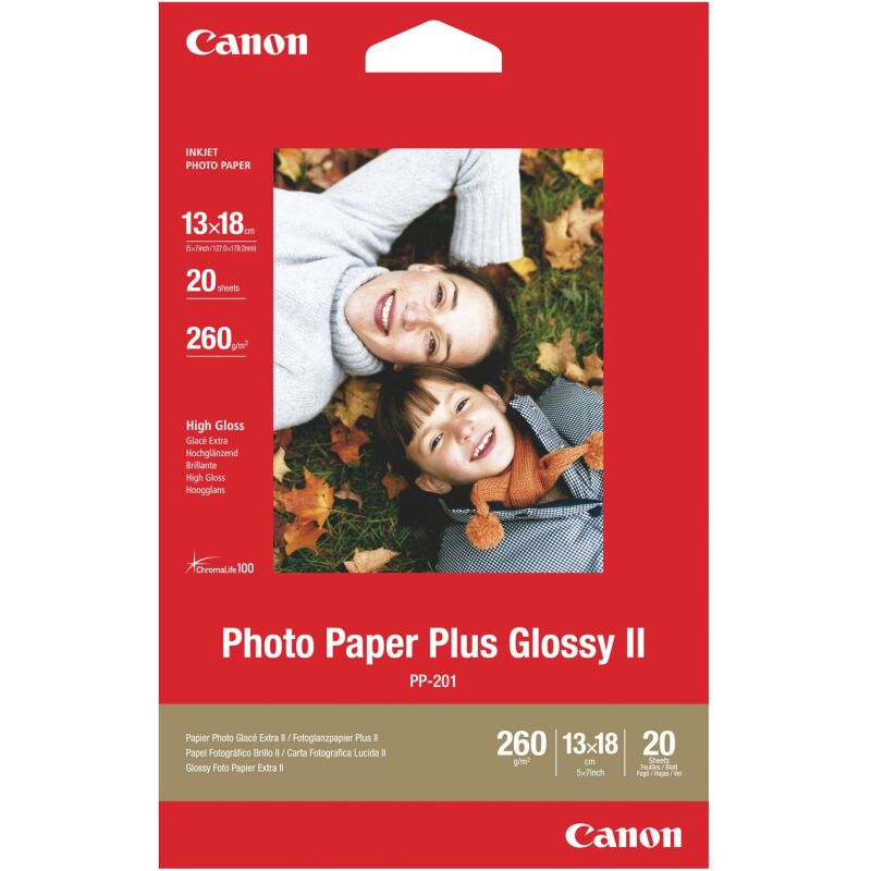 Papier photo glacé Canon PP 201-13 x 18 cm 260 g -20 feuilles