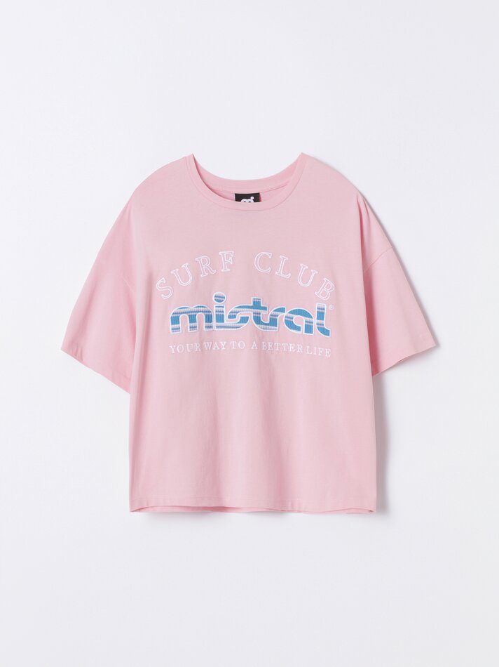 Camiseta bordada Mistral x Lefties - Rosa Lavado