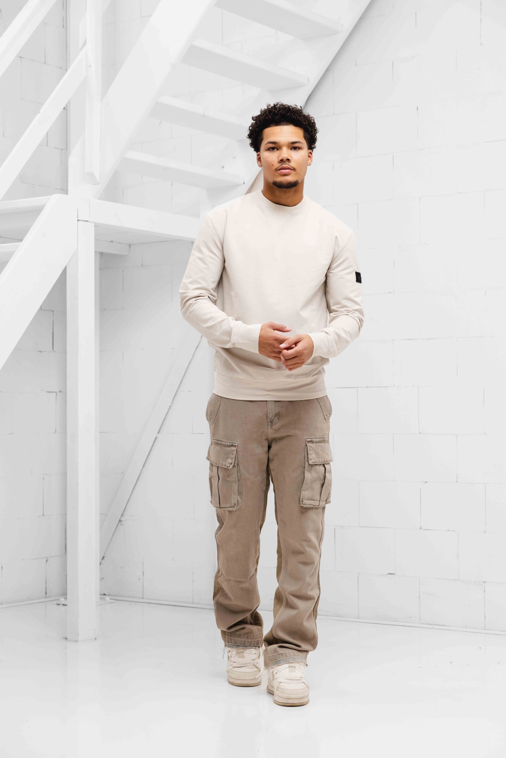 Cruyff Non Denim Sweater Heren Sand