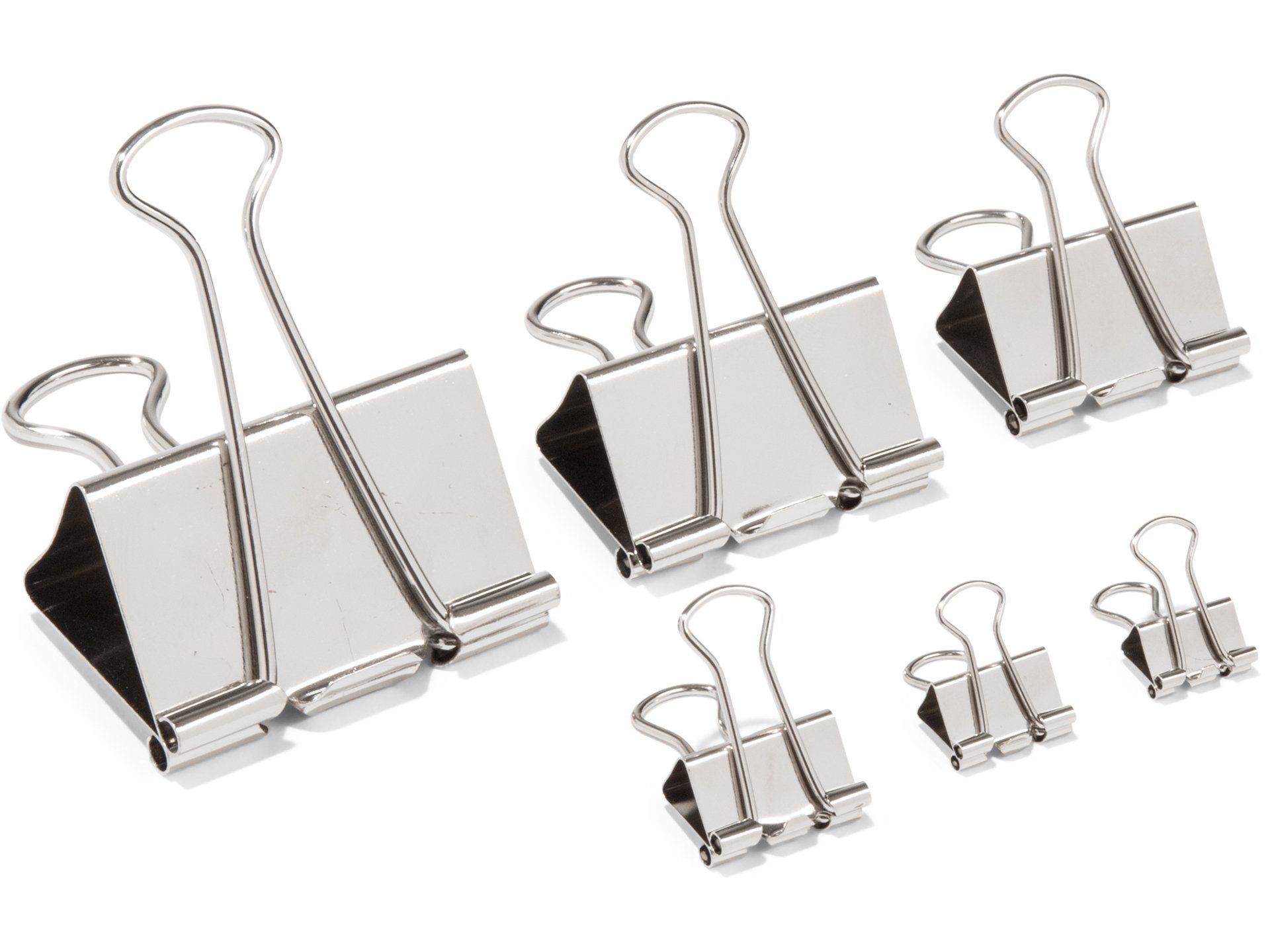 Foldback-Clips vernickelt, silber