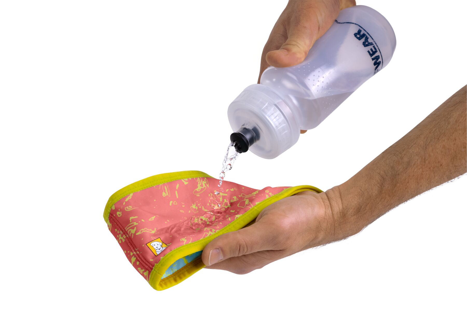 Guêtre de cou de refroidissement swamp cooler™ rêversible avec une couverture upf 50+. Couleur: rosa/bleu, taille: xs