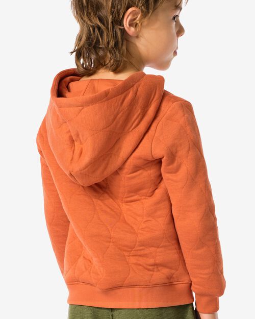 sweat-shirt à capuche matelassé marron