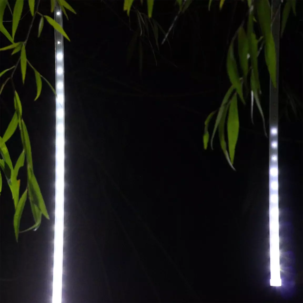Stalactite lumineuse 4 m 100 LED Glaçons défilement Blanc froid