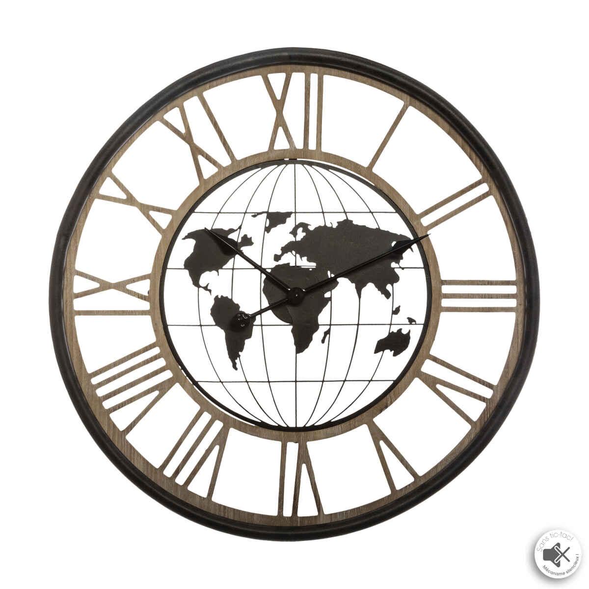PENDULE METAL MONDE D.67CM