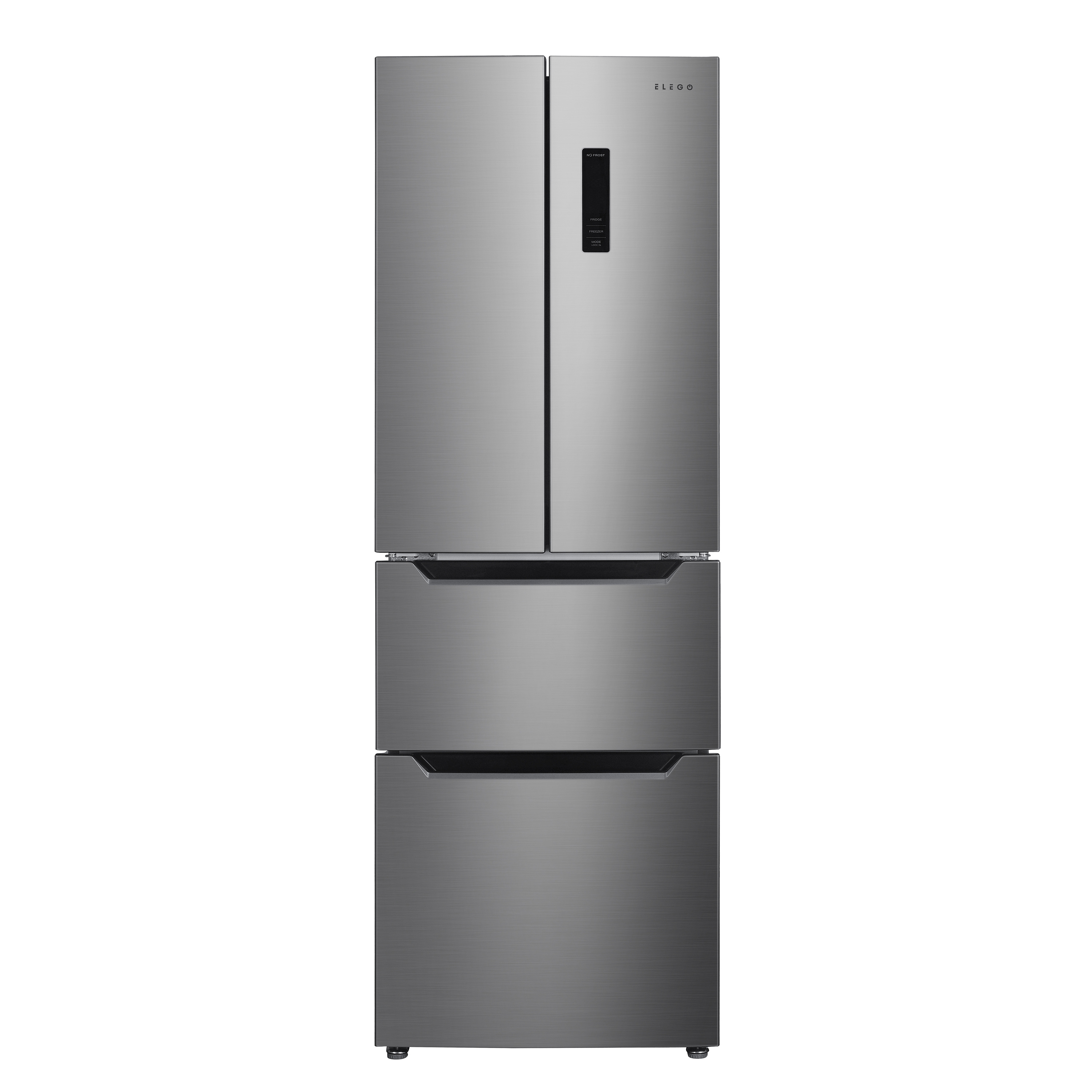 Kühlschrank mit Gefrierer 320L silbergrau
