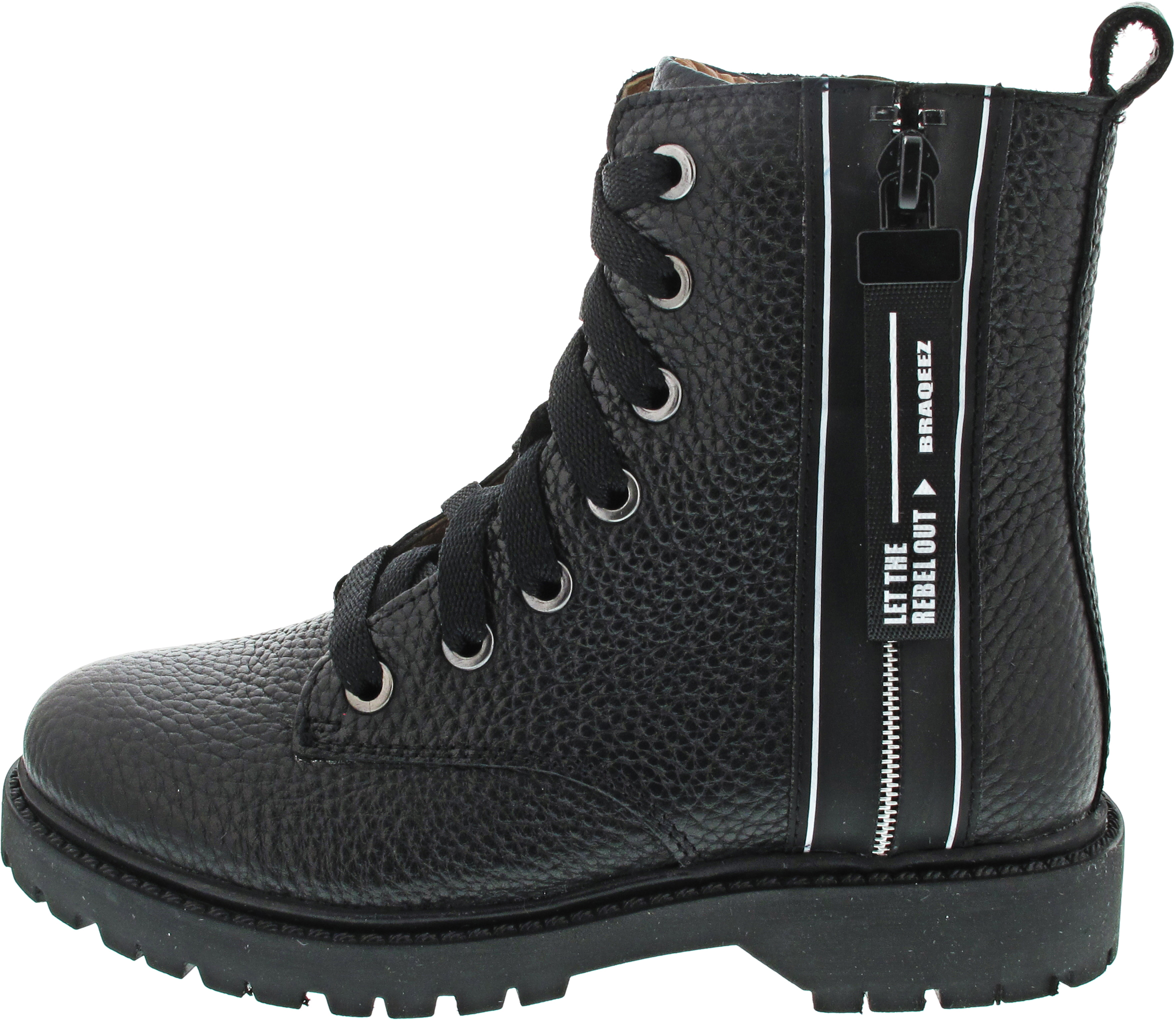 Braqeez Schnürstiefel schwarz
