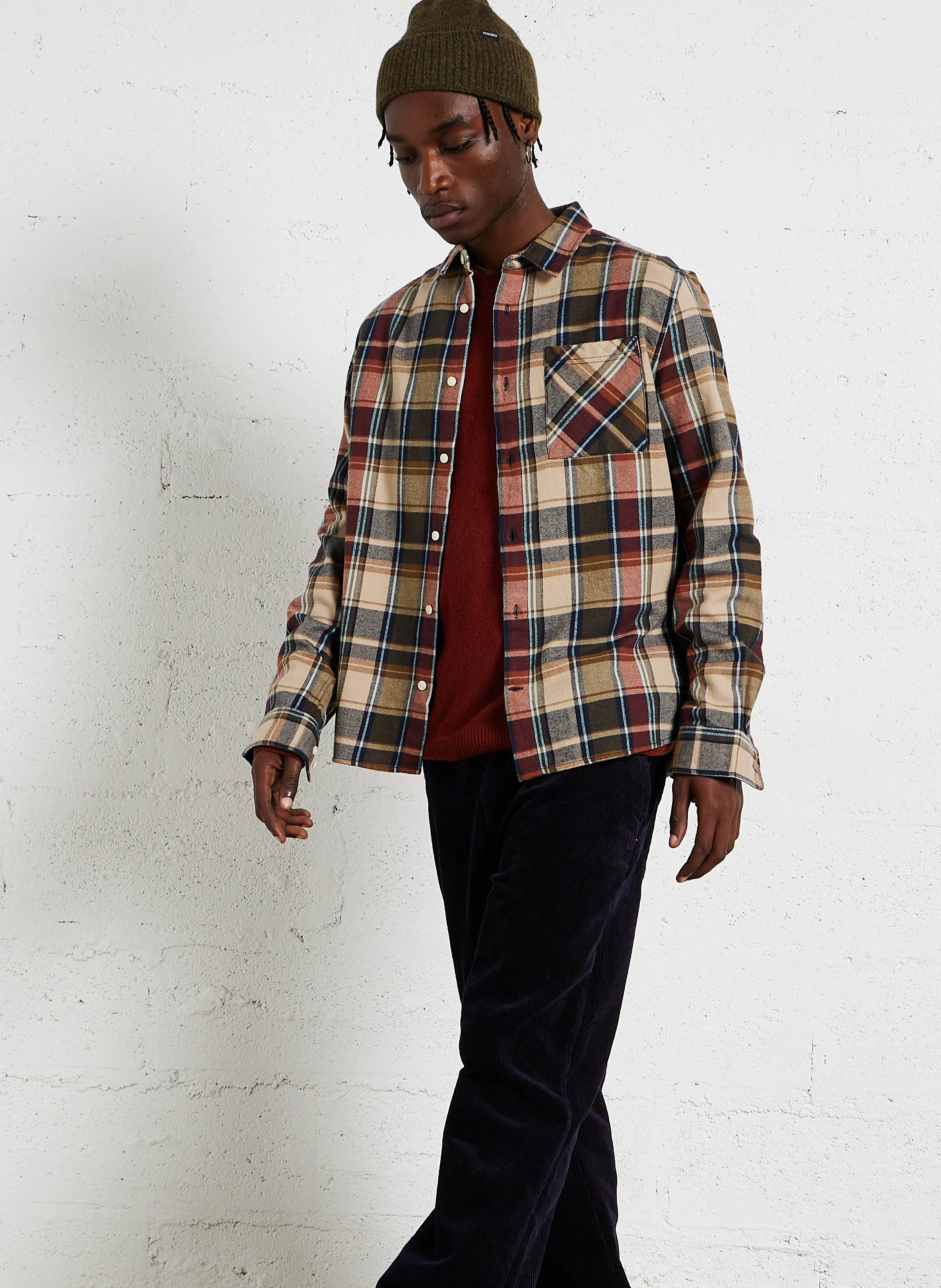 Chemise col classique en coton bio | Multicolore