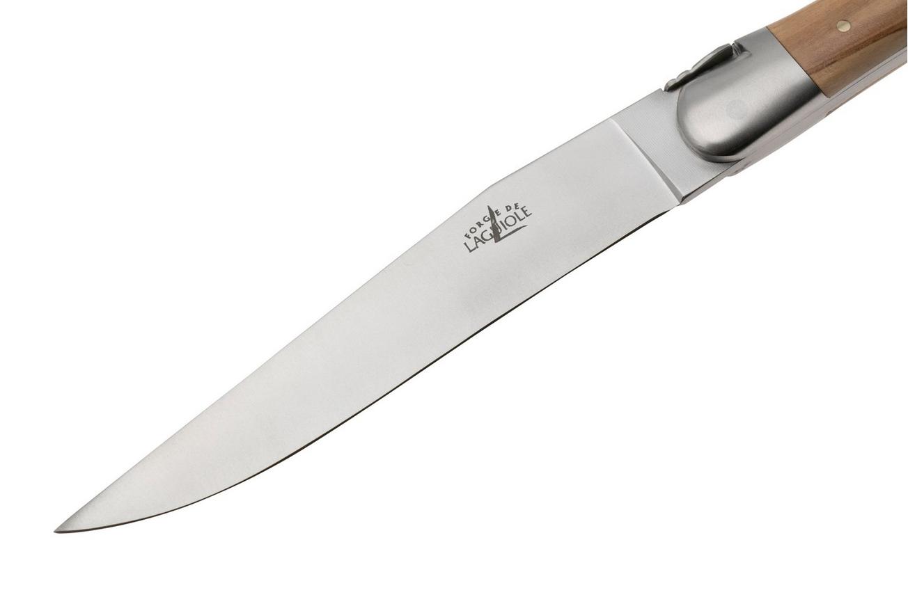 Forge de Laguiole Knife and Fork TF2MINOL Olive Wood, 2-delige bestekset, gematteerd