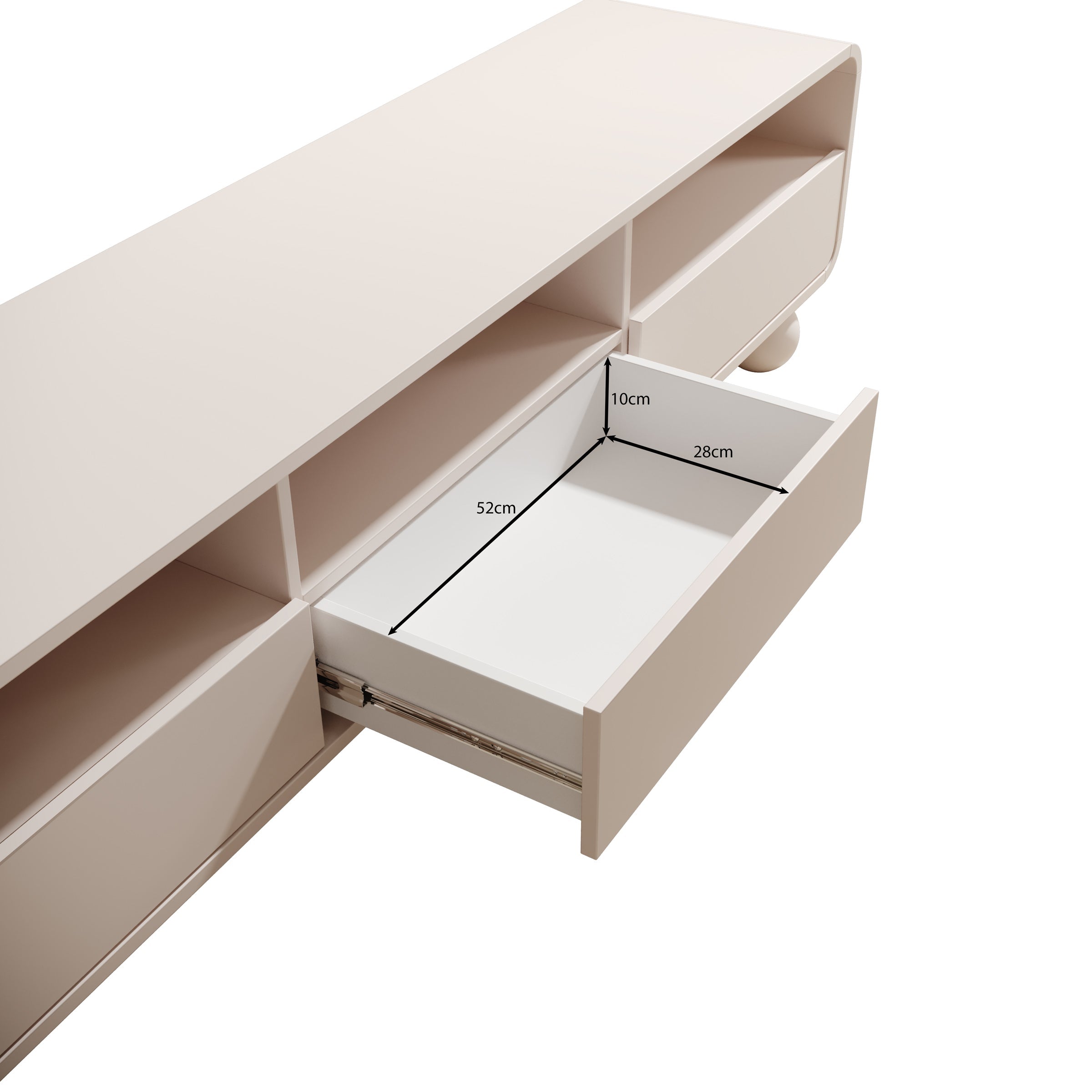 Meubella - Anobo - TV-Meubel - Beige - 180 cm