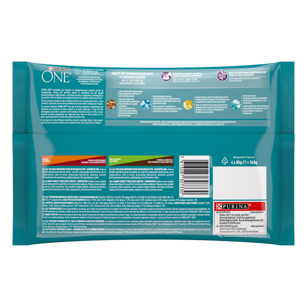 Purina ONE Pouch Adult Difficult Appitite Kip4 x 85 gr