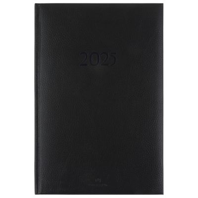Agenda London - 1 semaine sur 2 pages - 17 x 24,5 cm - noir - Oberthur