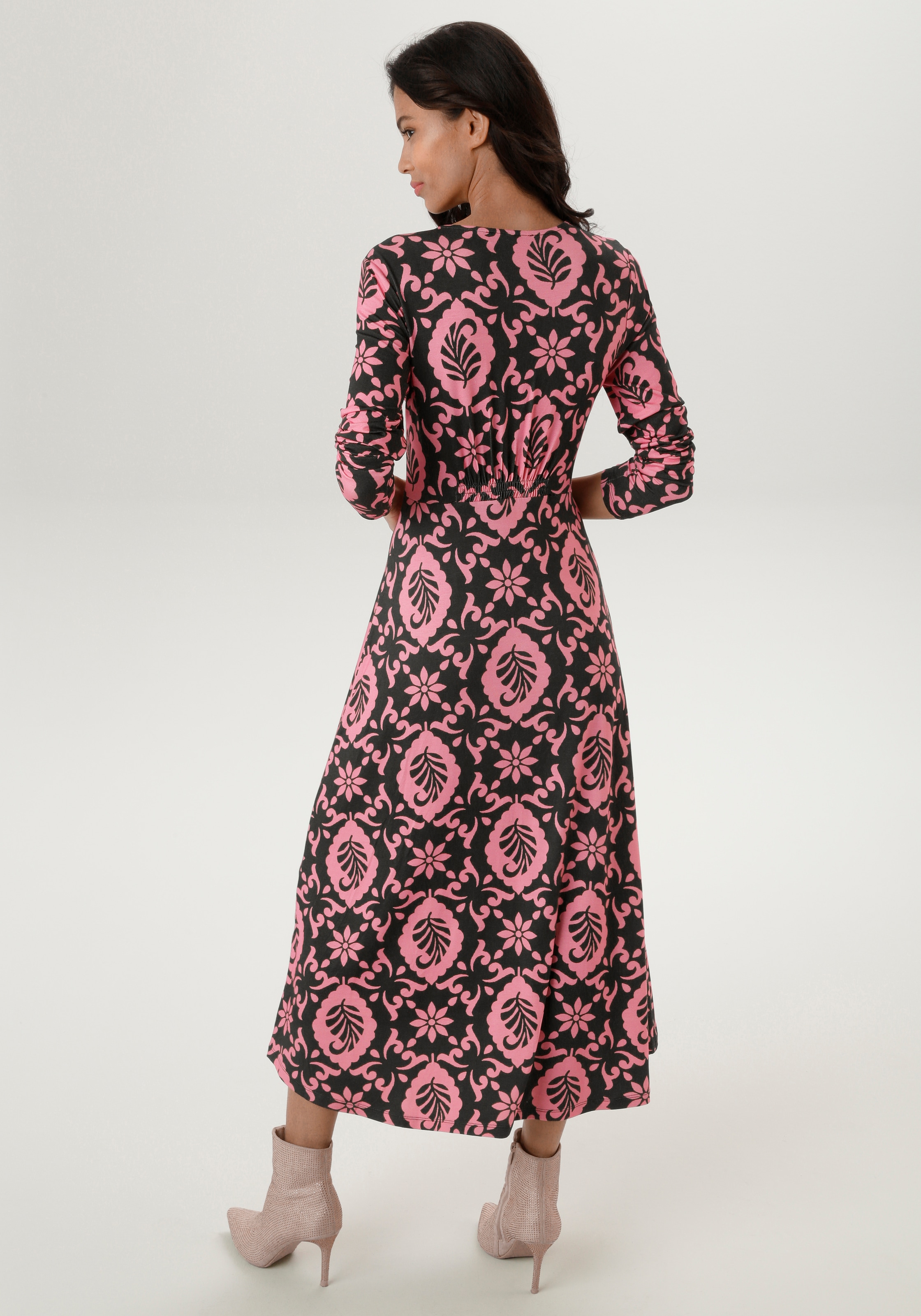 Aniston SELECTED Midikleid mit Smok-Details - NEUE KOLLEKTION