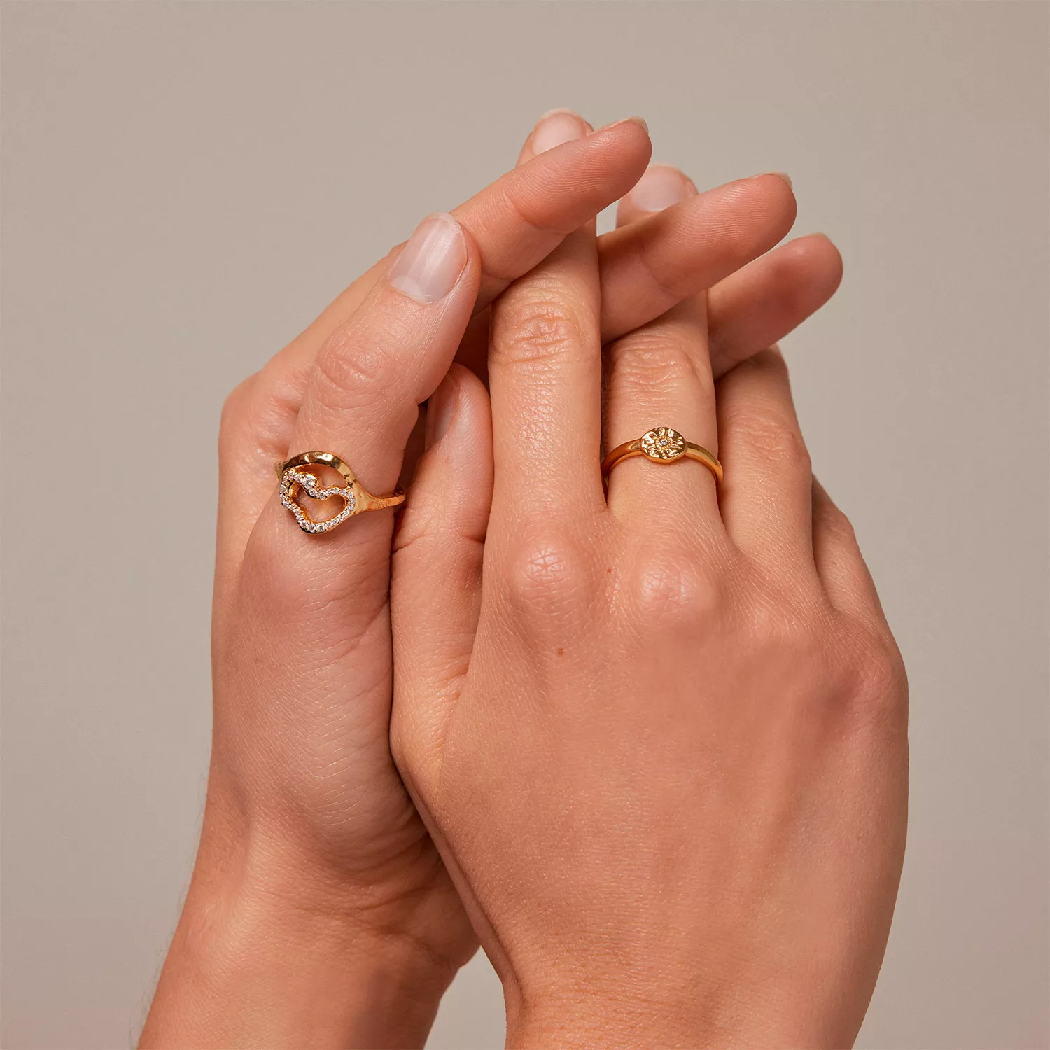 Enamel Vera Ring 18 kt. Forgyldt Sølv R76G
