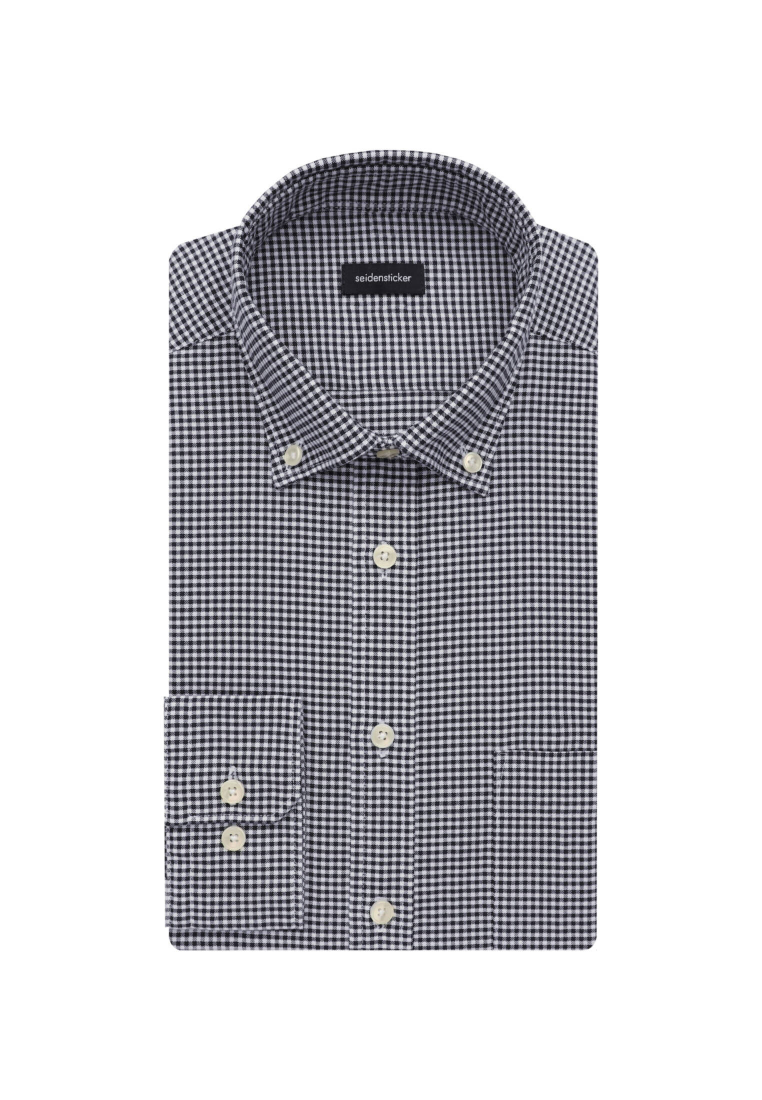 Seidensticker| Herren Casual Hemd Schwarze Rose