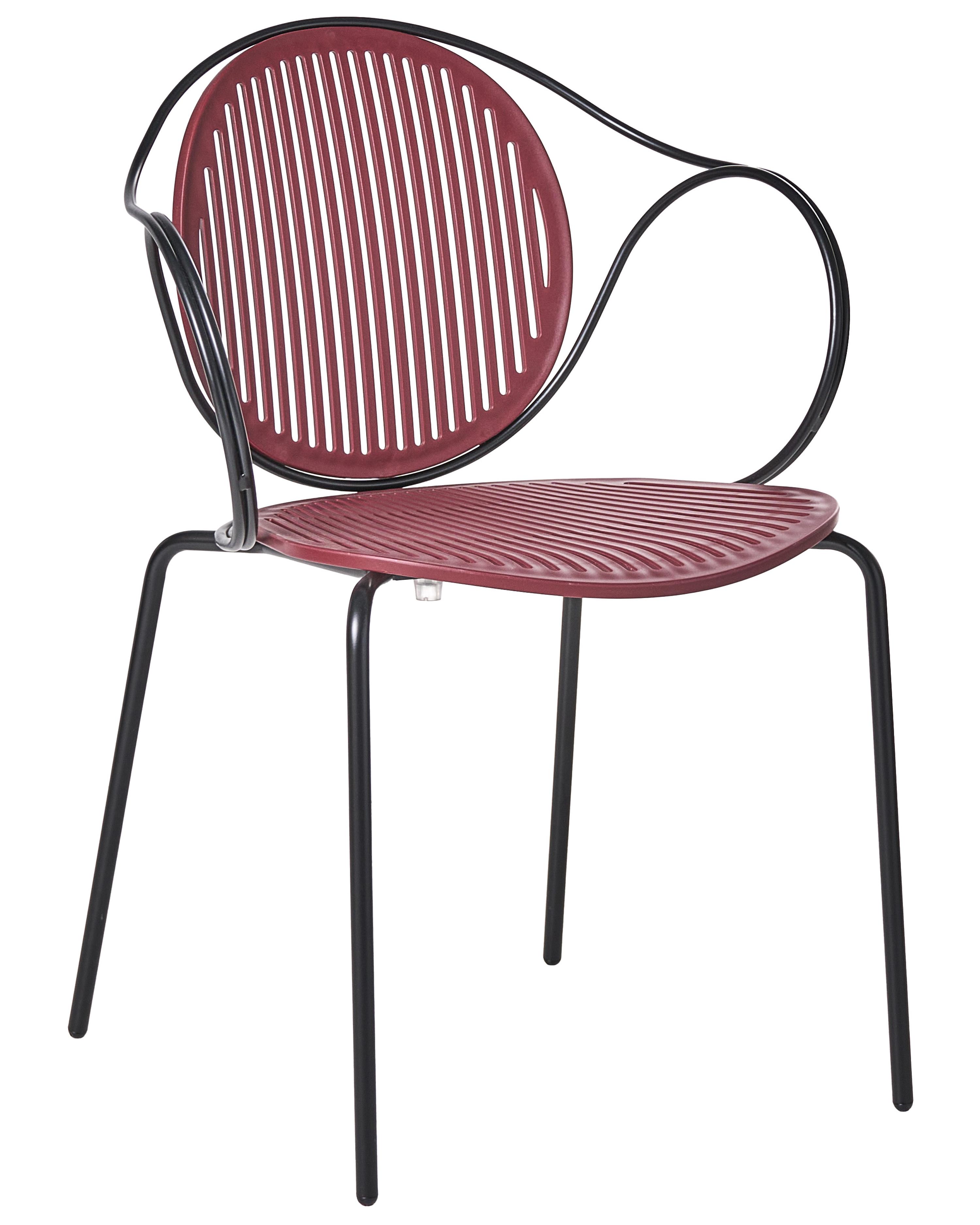 Set van 2 tuinstoelen IKARIA Metaal Rood