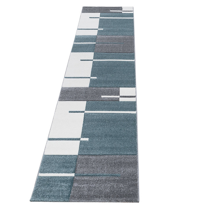 Moderne Loper - Tetris Blauw 1310 | Tijdloos