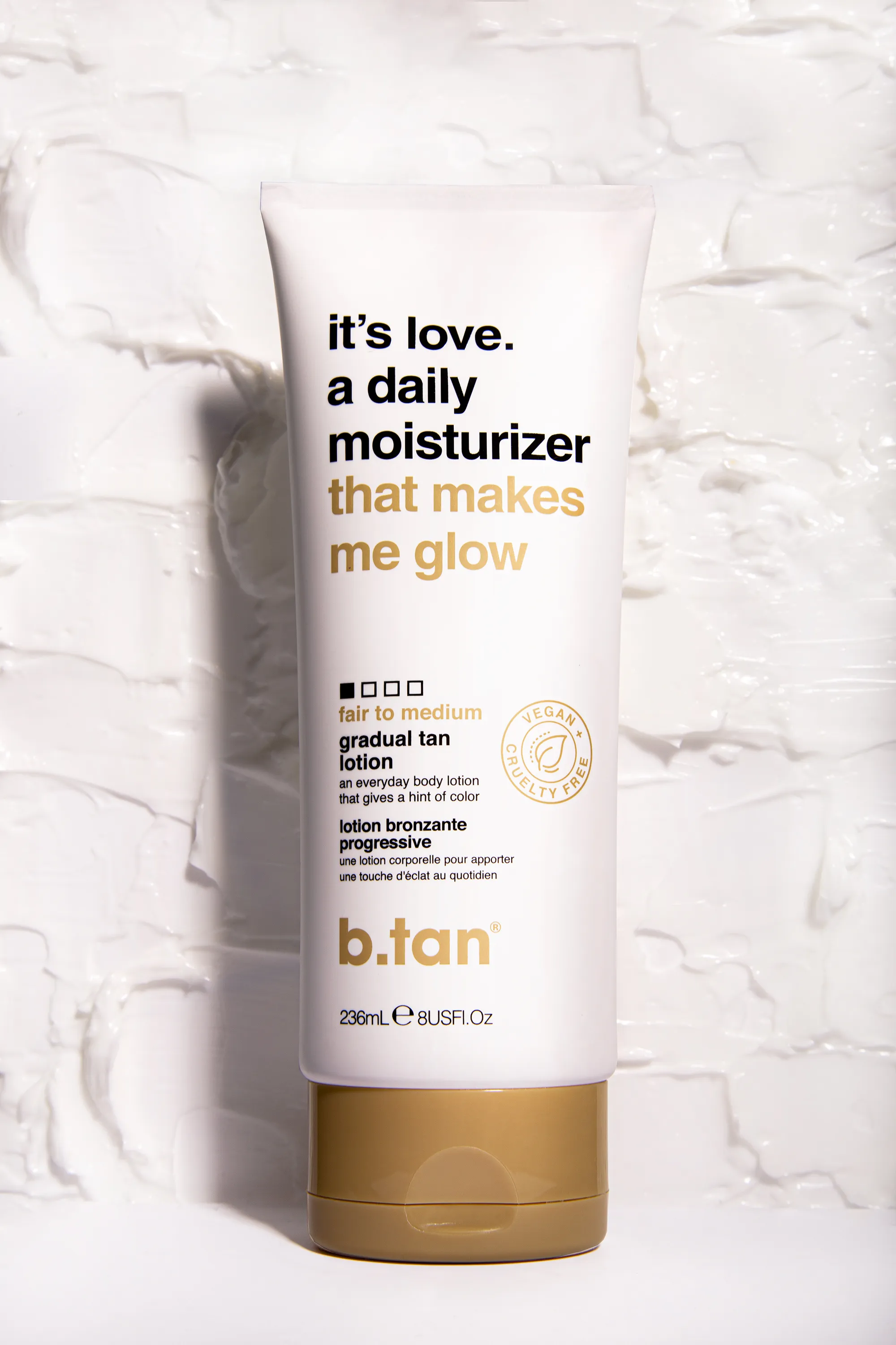 B.Tan Crème corps bronzage progressif It’s love-236 ml