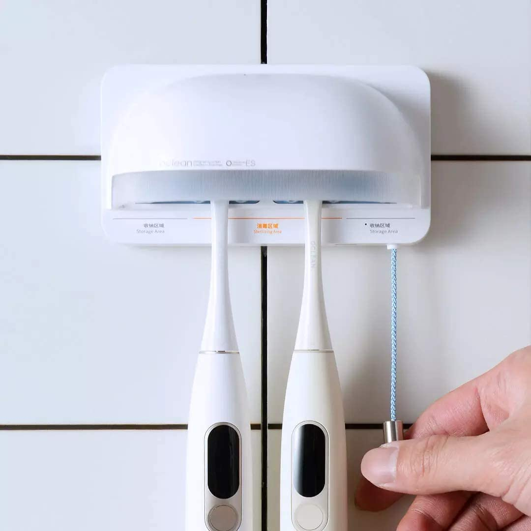 S1 Smart UV Zahnbürsten Sterilisator mit Trocknungsfunktion für 2 Bürsten - Weiss