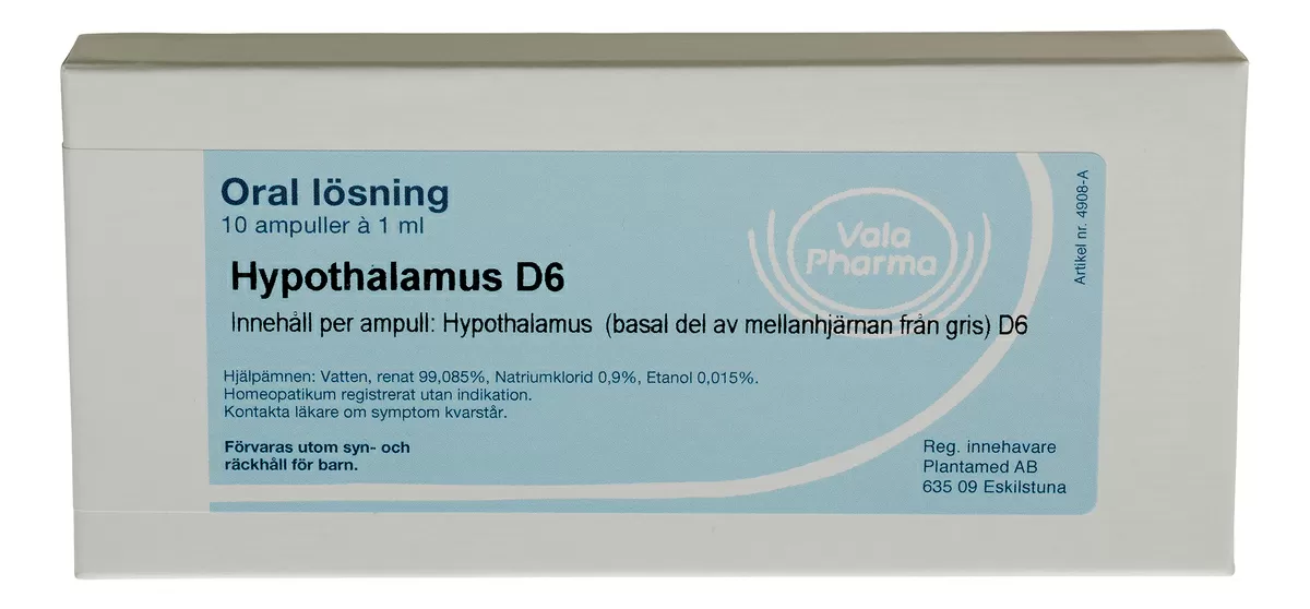 Allergica Hypothalamus D6, ampul - 10 x 1 ml.