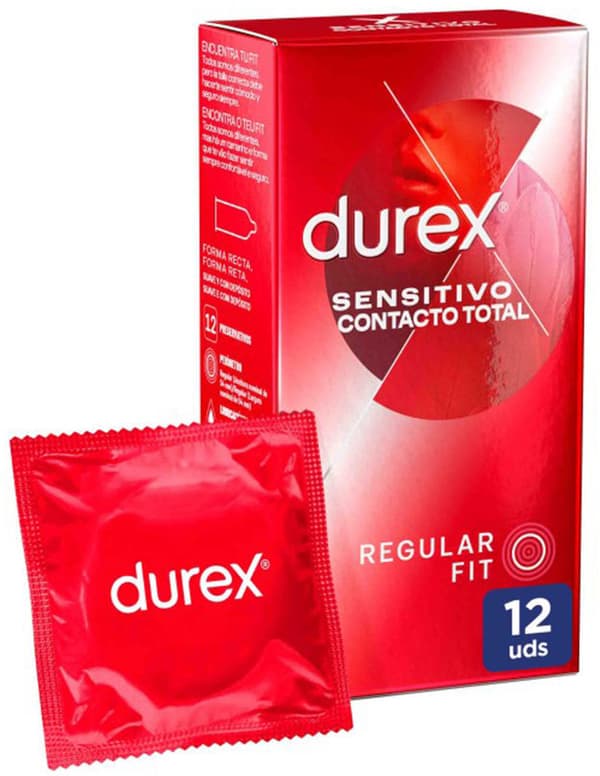 Durex Sensitive Total Contact Super Fine Condoms 12 u