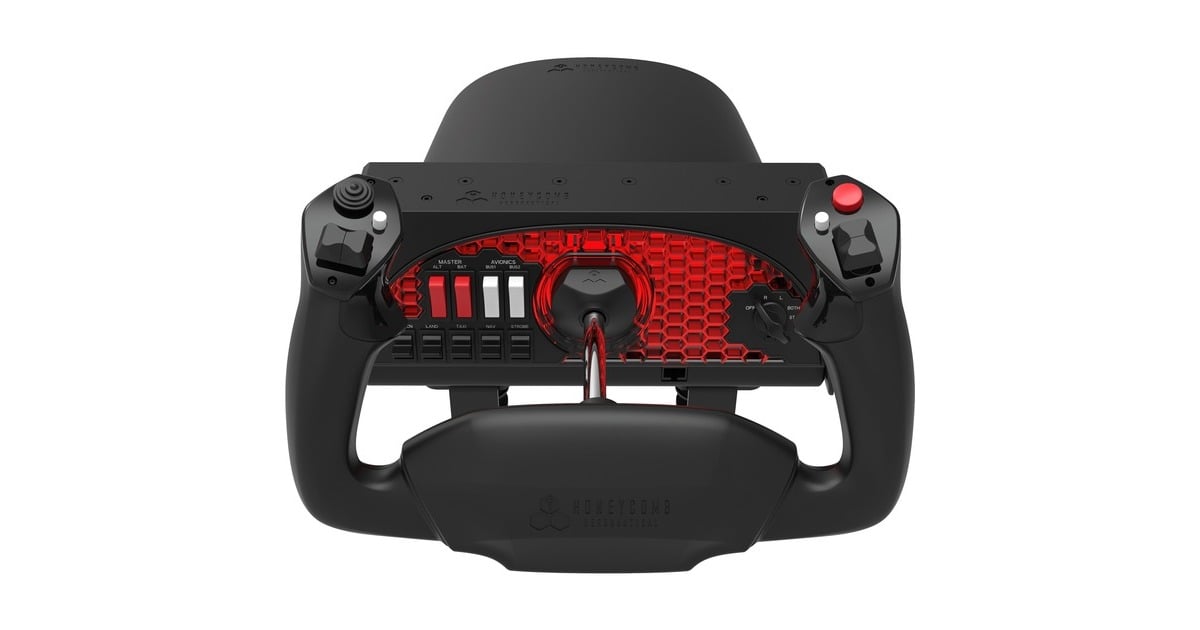 Honeycomb AeronauticalAlpha Flight Controls gaming yoke  (Zwart/rood)