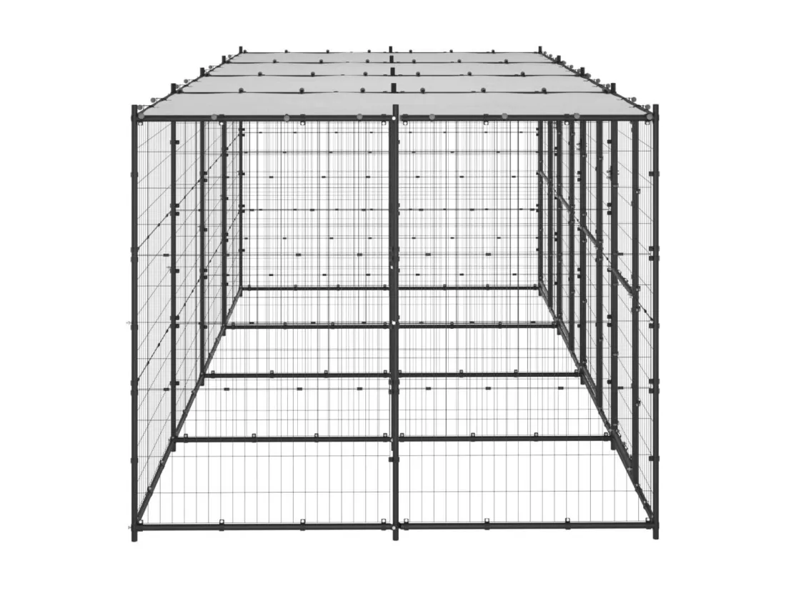 Chenil extérieur cage enclos 440 x 220 x 180 cm 02_0000404