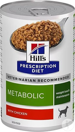 Hill's Pet Nutrition Prescription Diet Metabolic Weight Management Patée Au Poulet Chiens 12x370g