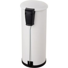 Poubelle à pédale 'the zinc', 20 litres, blanc