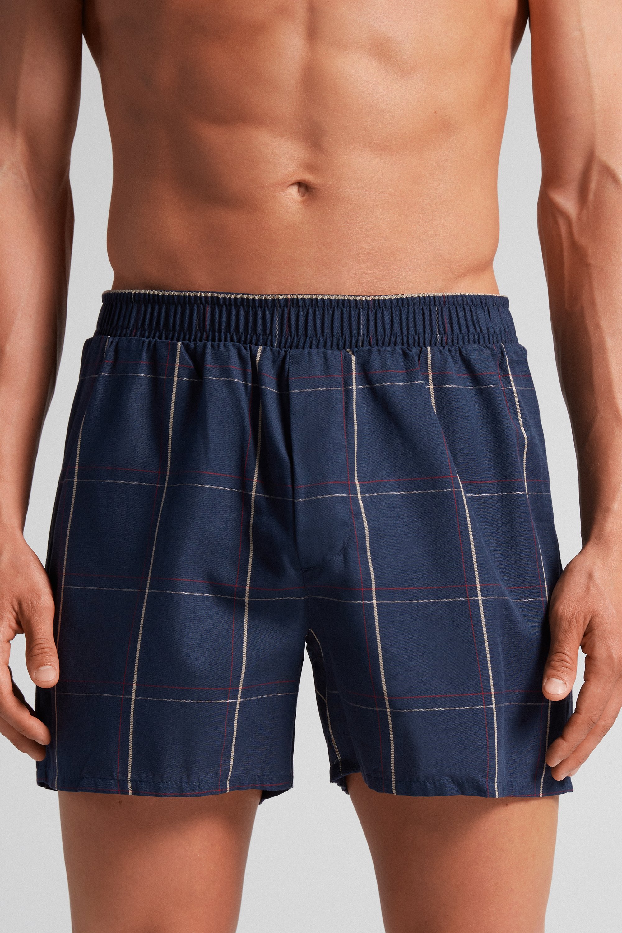 Cuecas boxer de tecido com estampa sofisticada