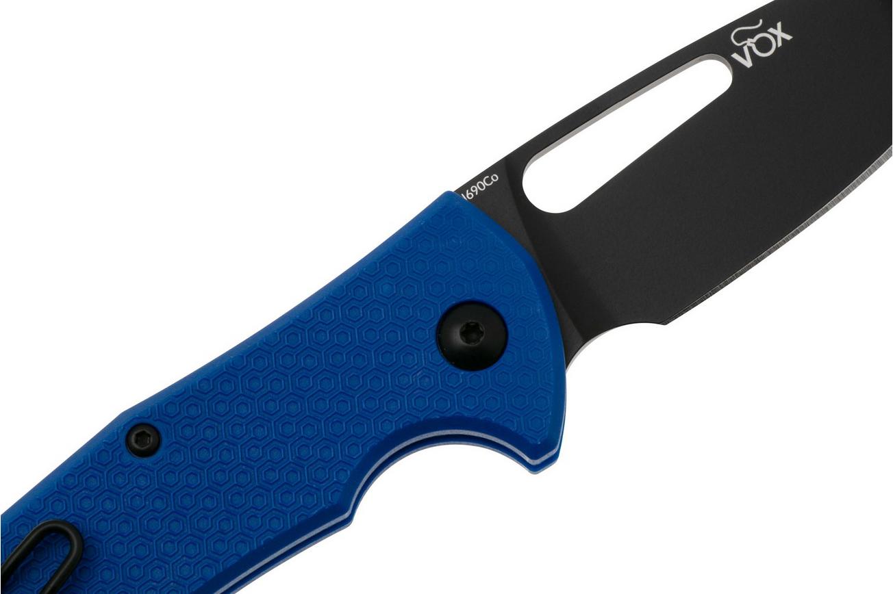 MKM Lov LV-PBL, Black Drop Point Böhler N690, Blue FRN, Backlock, zakmes, Jesper Voxnaes design