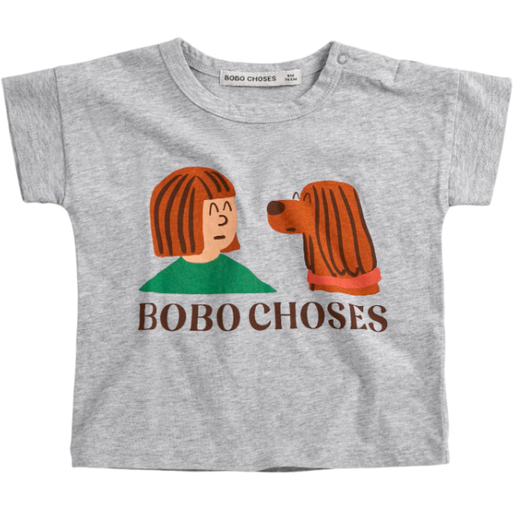Køb Bobo Choses Heather Grey Friends In A Pickle T-Shirt