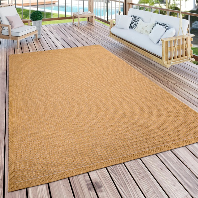 Paco Home Teppich »Timber 125« rechteckig 4 mm Höhe Flachgewebe, Sisal Optik, auch als Läufer, In- und Outdoor geeignet