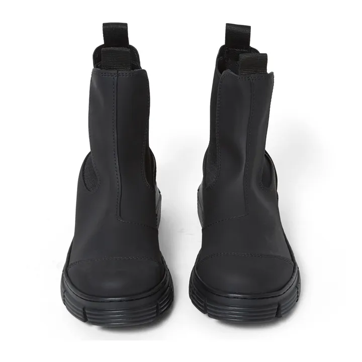 Ganni Chelsea Boots Basses Gomme Recyclée | Noir