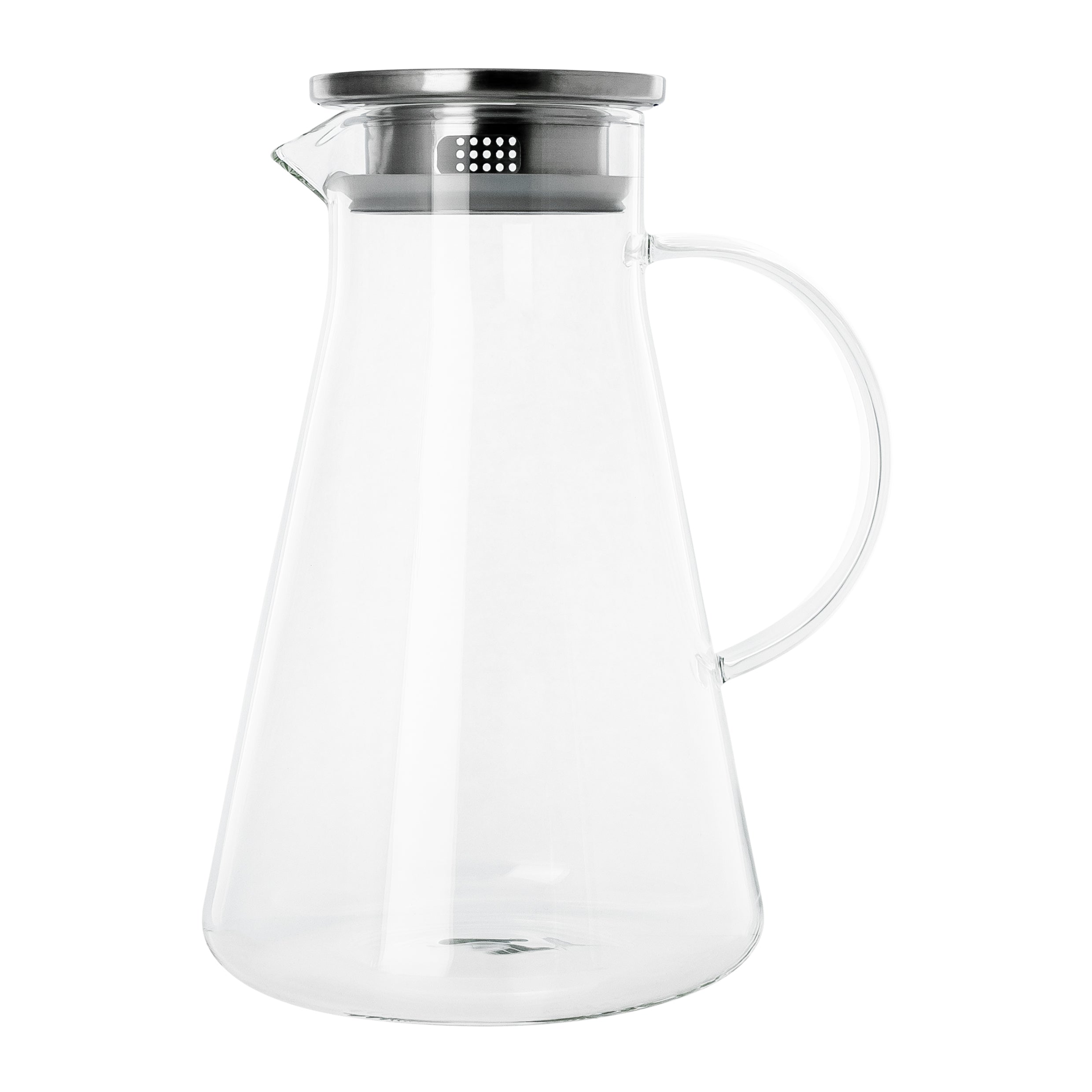 Krumble Karaf met filter, handvat en aluminium deksel - 1,8 L - Glas