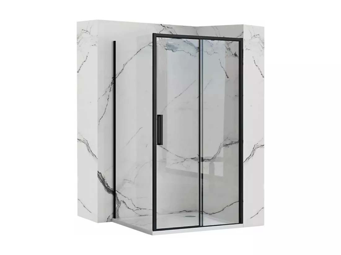 Cabine De Douche Rea Rapid Slide 160X80 Black