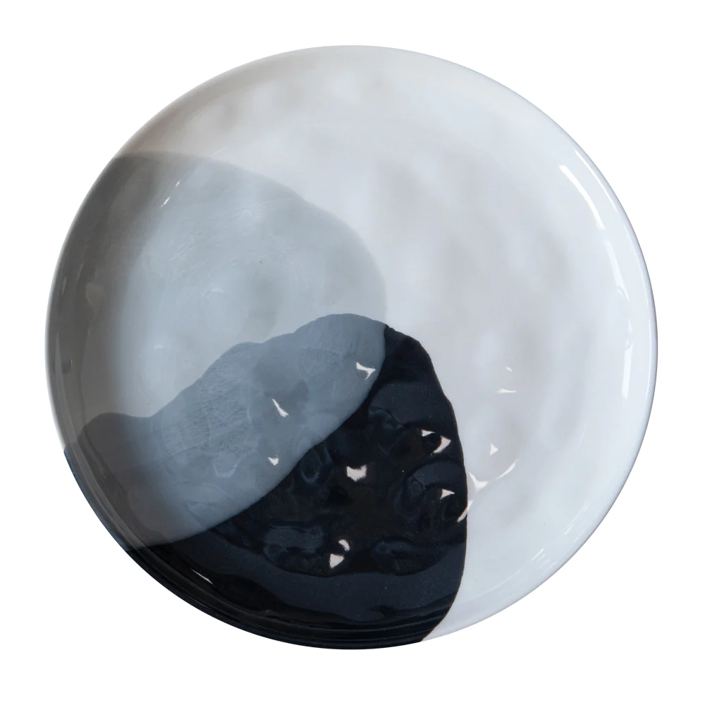 Assiette plate Arty 27 cm noir (lot de 6) Table passion