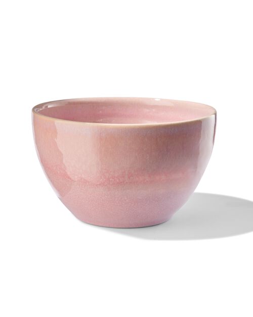 bol - 14 cm - Porto - émail réactif - rose