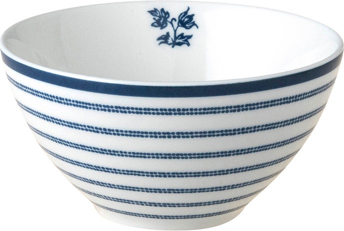 Laura Ashley schaal Candy Stripe blauw D 9 H 4,7 cm