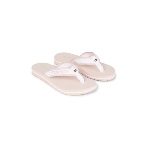 Tommy Hilfiger Hilfiger Webbing Pool Sandaler, Ecru/Whimsy Pink, 41